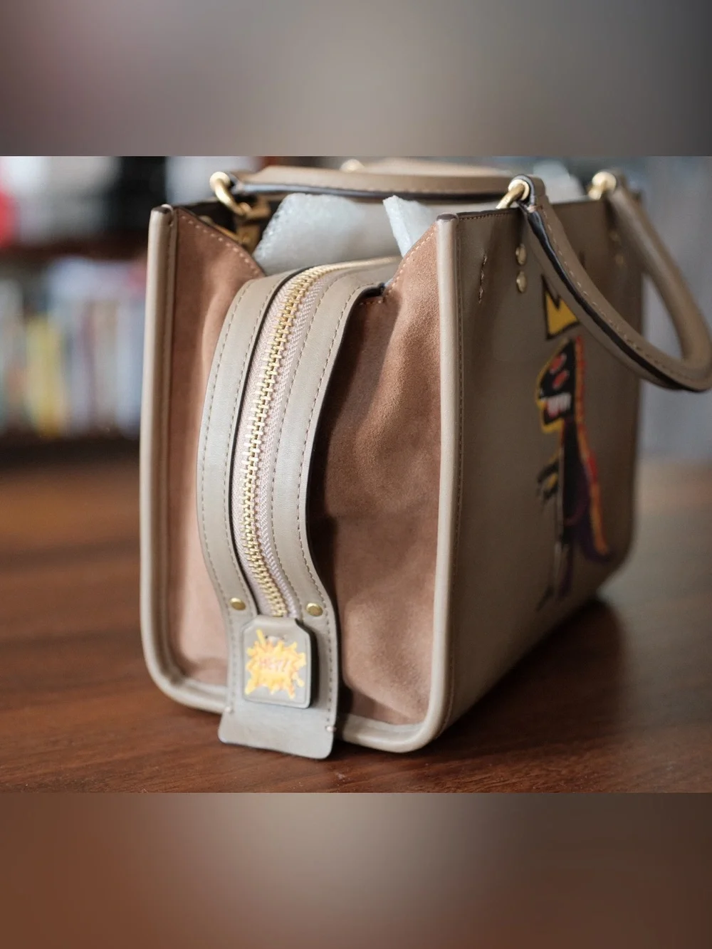 Coach Rogue  Limited edition Basquiat Leather Logo Patch with Yellow Stitching - Picture 4 of 13